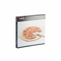 Typhoon Living Collection | Pizza Stone With Rack & Cutter - 13" -Baking pan Shop 1400.303u 2 onwhite2