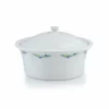 Fiesta® 90oz Large Covered Casserole Dish | Blue Christmas Tree (White)