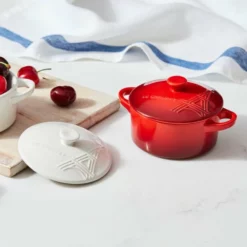 Le Creuset 8oz Mini Round Cocotte Eiffel Tower Collection | Cerise -Baking pan Shop 16878scr fed5da4aada932d