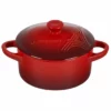 Le Creuset 8oz Mini Round Cocotte Eiffel Tower Collection | Cerise
