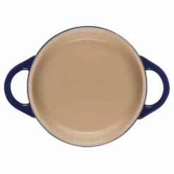 Le Creuset 8oz Mini Round Cocotte Eiffel Tower Collection | Indigo Blue -Baking pan Shop 16938scr 81d34f09441e742