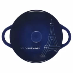 Le Creuset 8oz Mini Round Cocotte Eiffel Tower Collection | Indigo Blue -Baking pan Shop 16939scr d53fd211903f690