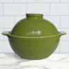 Sassafras Superstone Bread Dome | Green Glaze -Baking pan Shop 2577ggrm green glazed superstone bread dome