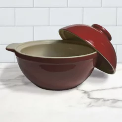 Sassafras Superstone Bread Dome | Red Glaze -Baking pan Shop 2577rgrm superstone bread dome red