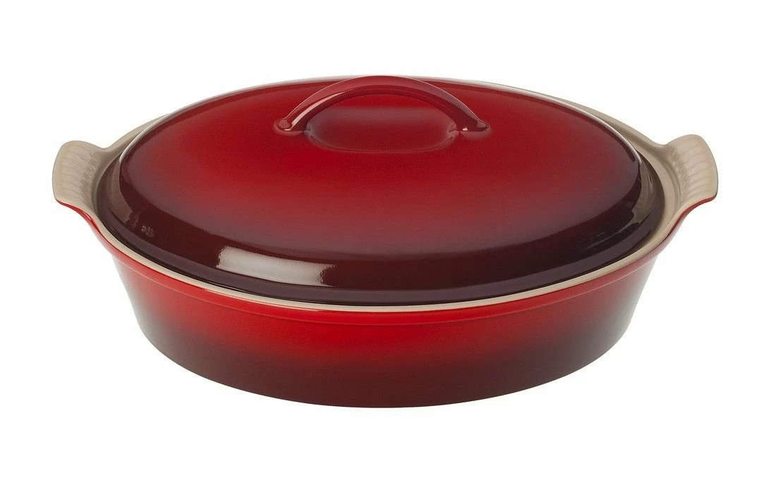 Le Creuset 4 Qt. Oval Heritage Covered Casserole | Cerise/Cherry Red