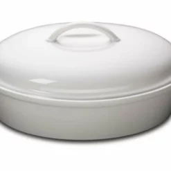 Le Creuset 4 Qt. Oval Heritage Covered Casserole | White