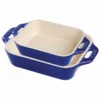 Staub 2-Piece Rectangular Baking Dish Set | Dark Blue -Baking pan Shop 40508 628 staub dark blue
