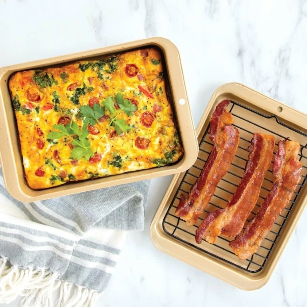 Nordic Ware Compact Nonstick 3-Piece Broil & Bake Set 4 Nordic Ware Compact Nonstick 3-Piece Broil & Bake Set - Image 2