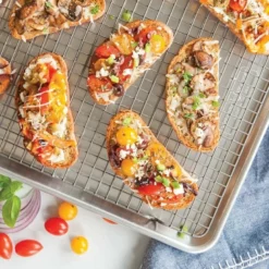 Nordic Ware Naturals Big Sheet With Oven-Safe Nonstick Grid -Baking pan Shop 44612 nordicware naturals 2 piece set big sheet with grid 3