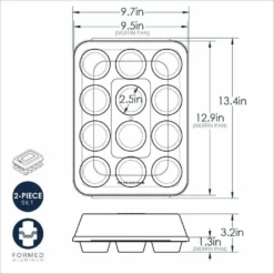 Nordic Ware Naturals® 12-Cavity Muffin Pan With High-Domed Lid -Baking pan Shop 45593 12 cup muffin pan with hi dome lid 780x780 79416.1617722794.1280.1280
