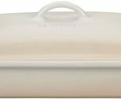 Le Creuset 4 Qt. Rectangular Heritage Covered Casserole | Meringue White
