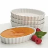 BonJour Creme Brulee Ramekin Set - 4 Oval Ramekins -Baking pan Shop 53351 bonjour creme brulee ramekins popup