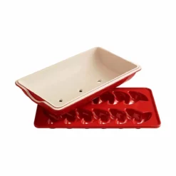 Emile Henry Epi Bread Wheat Stalk Baguette Baker | Burgundy -Baking pan Shop 71extfh bns. ac sl1500