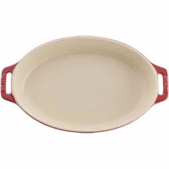 Staub 2-Piece Oval Baking Dish Set | Cherry -Baking pan Shop 71lsatuwkbl. ac sl1500
