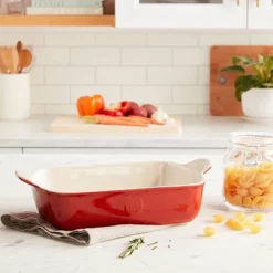 Emile Henry 10.25" X 7" Rectangular Baker | Rouge -Baking pan Shop 71y6spm rps. ac sl1500