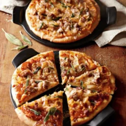 Emile Henry 10" Smooth Pizza Stone - Set Of 2 | Charcoal -Baking pan Shop 7510 round pizza stone ls 2 1024x1024 2x