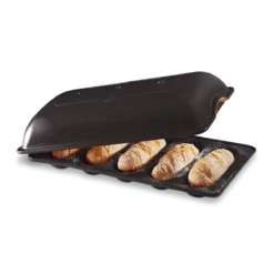 Emile Henry Mini Baguettes Baker | Charcoal -Baking pan Shop 795519minibaguettebakeropenshadow 1024x1024 2x