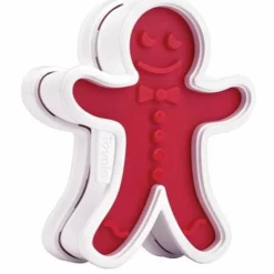 Tovolo Set Of 3 Reversible Gingerbread Boy Cookie Cutters / Stamps