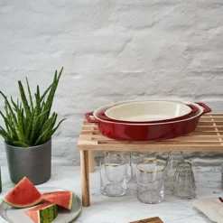 Staub 2-Piece Oval Baking Dish Set | Cherry -Baking pan Shop 81xluvp acs. ac sl1500