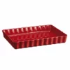 Emile Henry 13.4" X 9.5" Rectangular Tart Dish | Burgundy -Baking pan Shop burgundyonwhite1