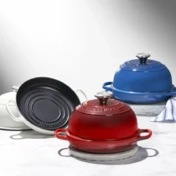 Le Creuset 9.5" Signature Bread Oven | White -Baking pan Shop cerise marseille white lifestyle