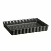 Emile Henry 13.4" X 9.5" Rectangular Tart Dish | Charcoal -Baking pan Shop charcoalonwhite1