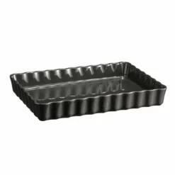 Emile Henry 13.4" X 9.5" Rectangular Tart Dish | Charcoal