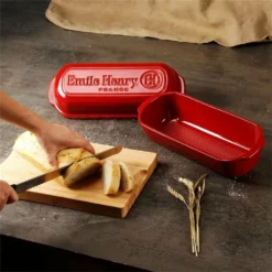 Emile Henry Italian Bread Loaf Baker | Burgundy 14 Emile Henry Italian Bread Loaf Baker | Burgundy -Baking pan Shop eh loaf life 1
