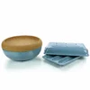 Emile Henry Baguette Baker & Storage Bowl Set | Blue Lagoon -Baking pan Shop ekb eh27bblsb2pc 1