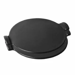 Emile Henry 10" Smooth Pizza Stone - Set Of 2 | Charcoal