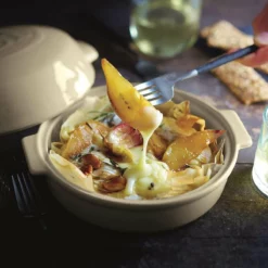 Emile Henry 0.6 Qt. Cheese Baker | Charcoal -Baking pan Shop emile henry cheese baker life 4 1 3