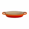 Le Creuset 3 Qt. Oval Signature Enameled Cast Iron Baker | Flame Orange -Baking pan Shop flame orange oval baker