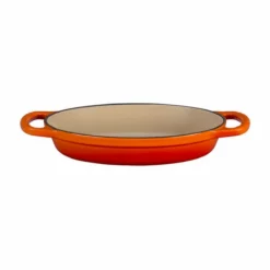 Le Creuset 3 Qt. Oval Signature Enameled Cast Iron Baker | Flame Orange