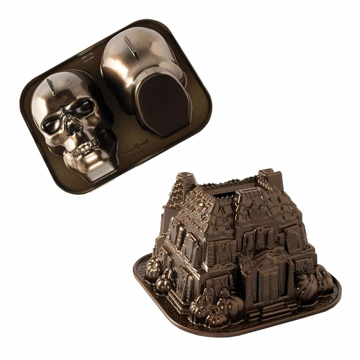 Nordic Ware Haunted Halloween 3D Cake Pan Set 3 Nordic Ware Haunted Halloween 3D Cake Pan Set