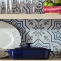 Le Creuset 3.5 Qt. Rectangular Covered Casserole | Indigo Blue -Baking pan Shop indibaker