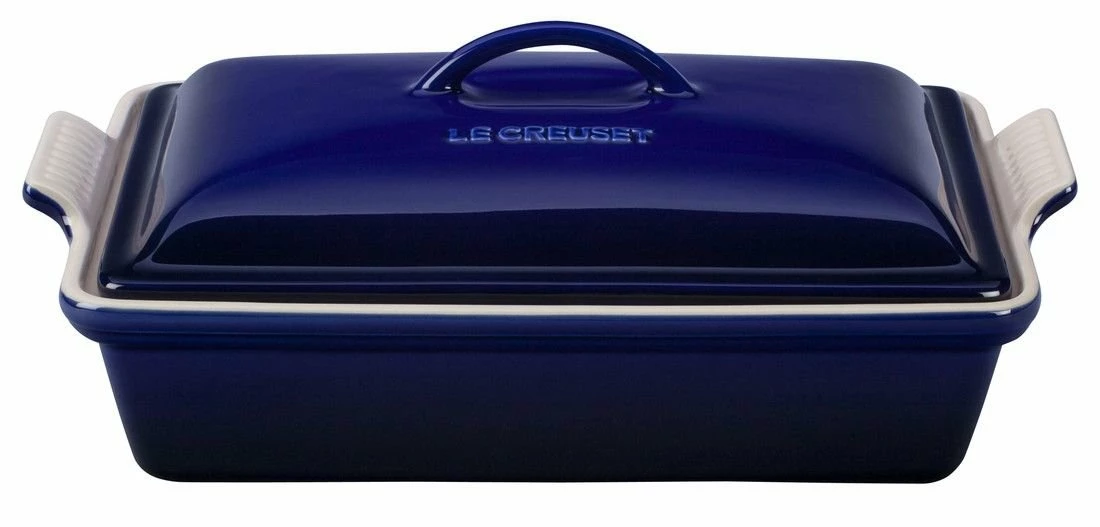Le Creuset 4 Qt. Rectangular Heritage Covered Casserole | Indigo Blue