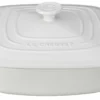 Le Creuset 2.75 Qt. Square Covered Casserole | White -Baking pan Shop lc 2.75qt covered square casserole dish white