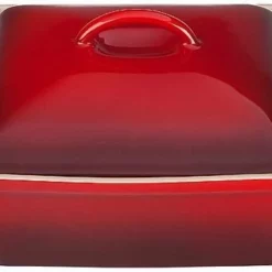 Le Creuset 2.5 Qt. Square Heritage Covered Casserole | Cerise/Cherry Red