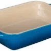 Le Creuset 3.1 Qt. Rectangular Heritage Baking Dish | Marseille Blue -Baking pan Shop lecrue rectangular baker 12x9 pg1047s 3259 marseille jpg compressed