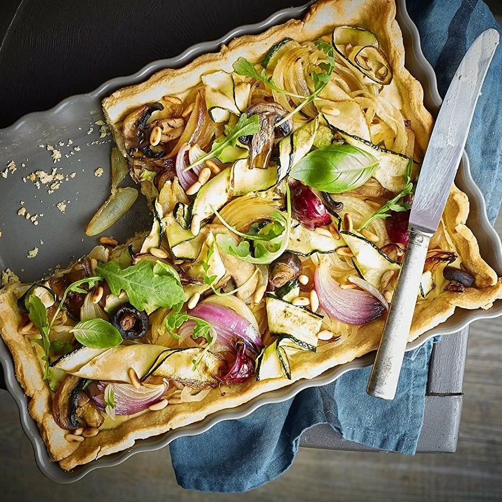 Emile Henry 13.4" X 9.5" Rectangular Tart Dish | Charcoal 5 Emile Henry 13.4" X 9.5" Rectangular Tart Dish | Charcoal - Image 3