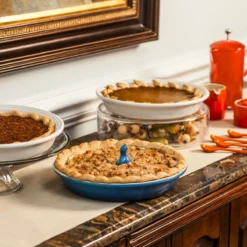 Le Creuset 9" Fluted Heritage Pie Dish | Marseille Blue -Baking pan Shop marspie2