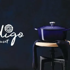 Le Creuset Olive Branch Collection 4 Qt. Heritage Covered Casserole | Indigo Blue -Baking pan Shop maxresdefault 130 42