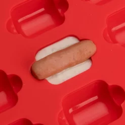 NewMetro Design Silicone Baking Mold 12 Hot Dog Bites -Baking pan Shop mini hotdogs batter in mold