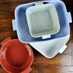 Carmel Ceramica Cozina 9" Round Baker | White -Baking pan Shop onwhite3 8 2