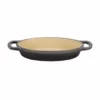 Le Creuset 3 Qt. Oval Signature Enameled Cast Iron Baker | Oyster Grey -Baking pan Shop oval baker oyster