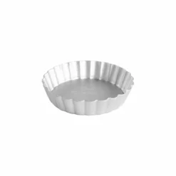 Fat Daddio's Fluted Tart Pan 18 (ga) 4 1/4" Removable Bottom 1" Deep -Baking pan Shop pft 425 02 fatdaddios