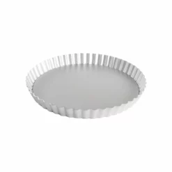 Fat Daddio's Fluted Tart Pan 18 (ga) 9 1/2" Removable Bottom 1" Deep -Baking pan Shop pft 95 02 fatdaddios
