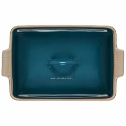 Le Creuset 4 Qt. Rectangular Heritage Covered Casserole | Deep Teal -Baking pan Shop pg07053a 337d 3