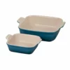 Le Creuset Square Heritage Dishes (Set Of 2) | Deep Teal -Baking pan Shop pg0800s2 357d 1