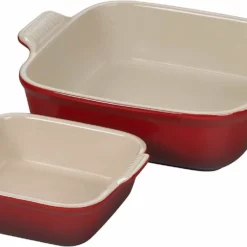 Le Creuset Square Heritage Dishes (Set Of 2) | Cerise/Cherry Red
